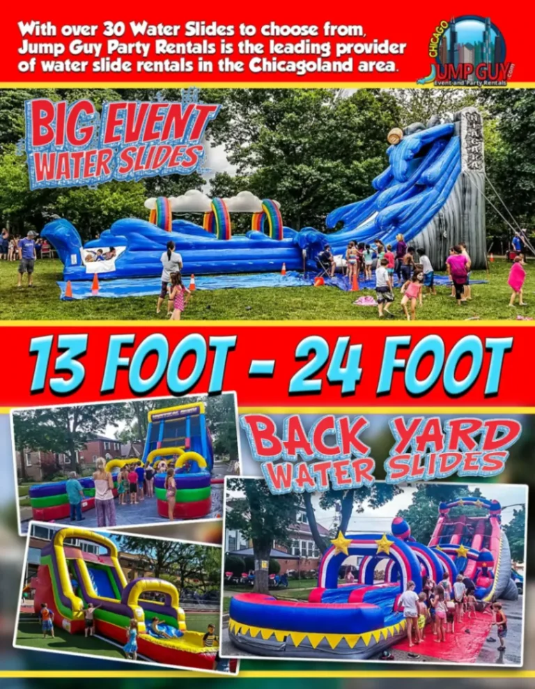 big event backyard water slide rental for Long Grove IL events in ZIP code 60047