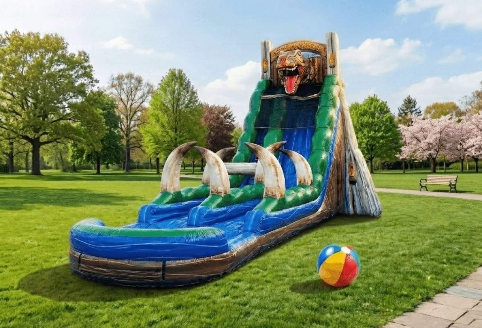 Dual Lane Racing Water Slide Park District rental for Long Grove IL events