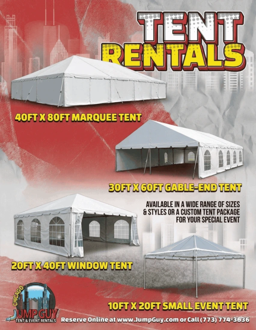 tent card rental for Long Grove IL events in ZIP code 60047