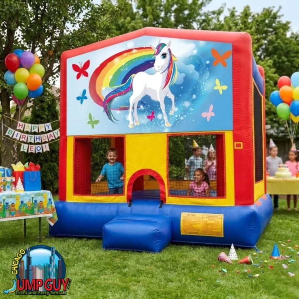 unicorn bounce house rental for Long Grove IL events in ZIP code 60047